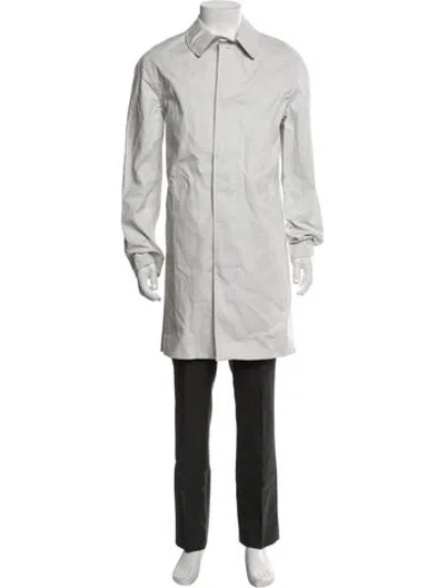 Pre-owned A.p.c. Trench Coat In Grey