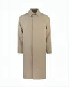 Apc Trench Coat With Classic Collar In White