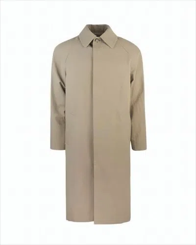 Apc Trench Coat With Classic Collar In White