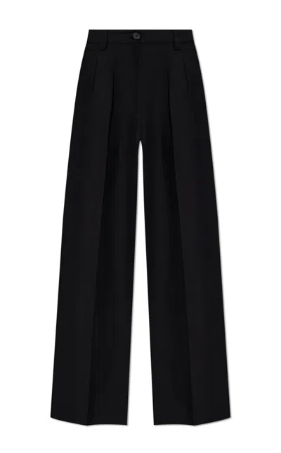 Apc A.p.c. Tressie Button Detailed Straight Leg Trousers In Black
