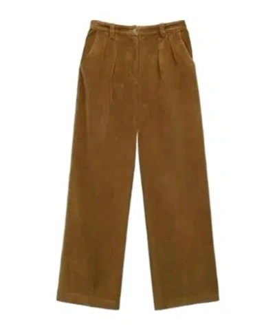 Apc Tressie High-rise Casual Pants In Brown
