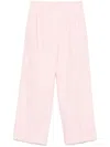 Apc A.p.c. High-rise Wide-leg Pants With Permanent Creases In Pink