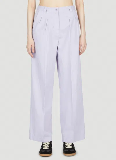 Apc Tressie Wide Leg Pants In Purple