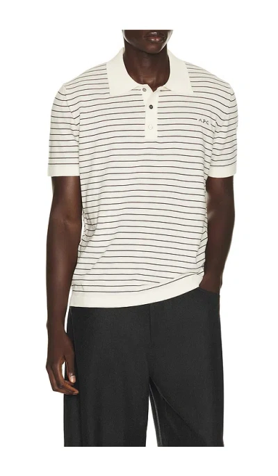A.p.c. Tristan Polo In Ecru & Kaki