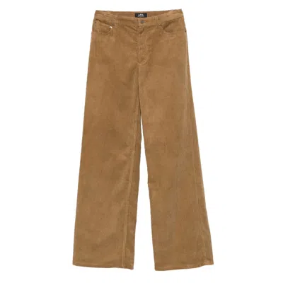 Apc A.p.c. Trousers In Brown