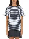Apc A.p.c. Striped Cotton T-shirt Clothing In Black