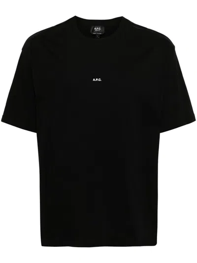 Apc A.p.c. Tshirt Boxy Micro Logo Gots Clothing In Black