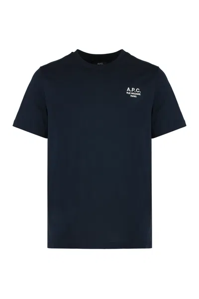 A.p.c. A. P.c. Standard Cotton Crew-neck T-shirt In Blue