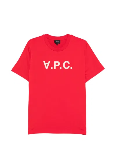 A.p.c. T-shirt Standard Grand Vpc Gots In Red