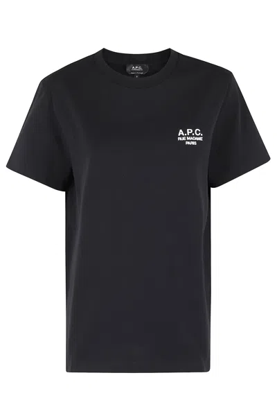 Apc Tshirt Standard Rue Madame In Tzc Noir Blanc