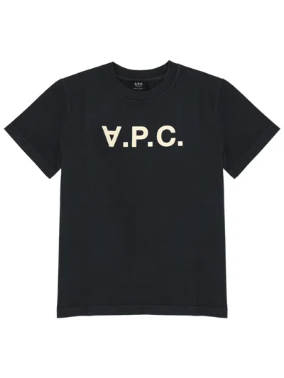 A.p.c. T-shirt With Logo In Black