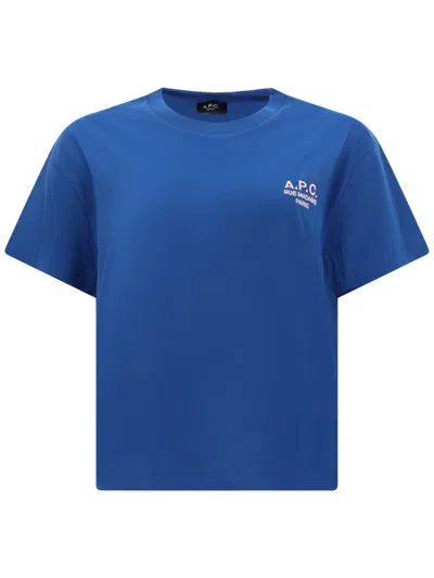 Apc T-shirt With Logo In Blue
