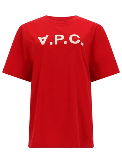 Apc T-shirt With Logo In Red