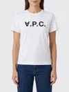 A.p.c. A. P.c. Flocked-logo Cotton T-shirt In White