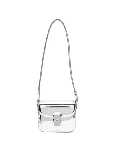 Apc Turnlock Shoulder Bag In Silver