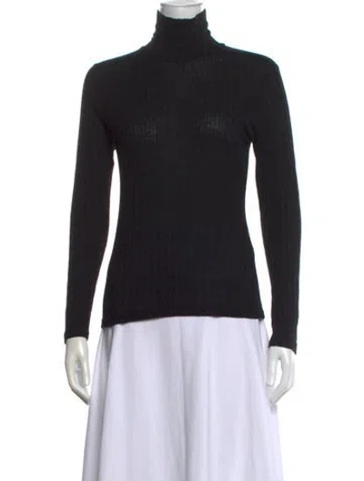 Pre-owned A.p.c. Turtleneck Long Sleeve Top In Black