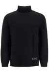 Apc A.p.c. Merino Wool Sweater With High Neck And Luxurious Finish In Noir