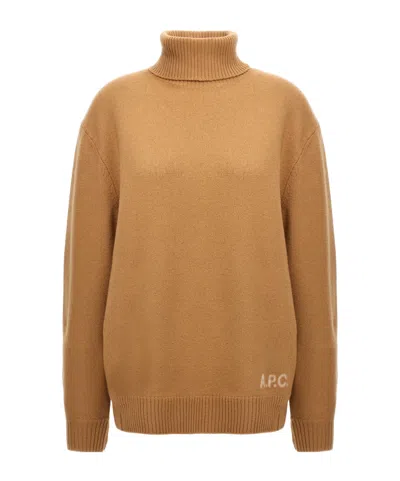 Apc Turtleneck Sweater In Brown