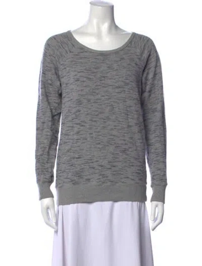 Pre-owned A.p.c. Tweed Pattern Crew Neck Sweater In Grey