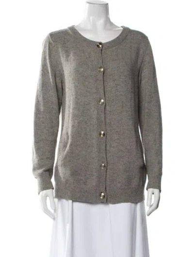 Pre-owned A.p.c. Tweed Pattern Crew Neck Sweater In Silver