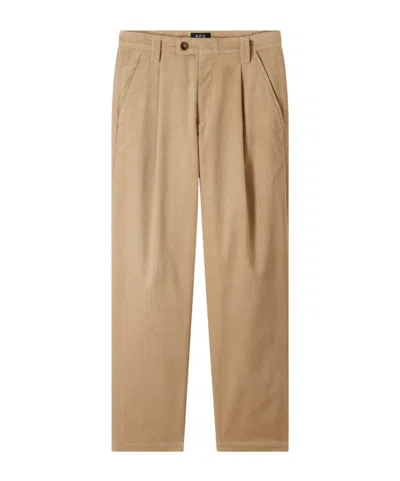 Apc Twill Casual Pants In Nude