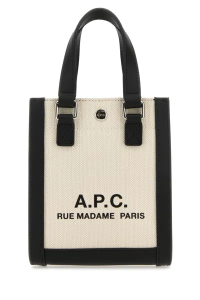 APC TWO-TONE CANVAS AND LEATHER CAMILLE 2.0 MINI HANDBAG