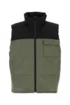 Apc A.p.c. Two-tone Stretch Polyester Doudoune Padded Jacket In Green