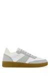 Apc A.p.c. Two-tone Synthetic Leather Plain Sneakers In White