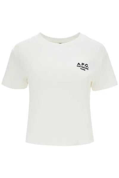 Apc A.p.c. Logo Embroidered Crewneck T-shirt In White