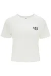 Apc A.p.c. Unisex Boxy T-shirt In Organic Cotton White Short Sleeves Women In Grey