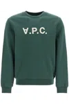Apc Unisex Grand Vpc Sweat In Vert Fonce Blanc (green)