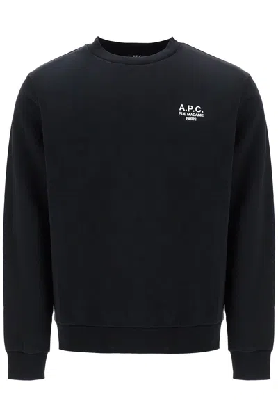Apc Milton Logo-embroidered Sweatshirt In Black
