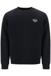 Apc A.p.c. Long-sleeve Organic Cotton Sweatshirt With Embroidered Logo In Black