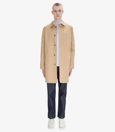 A.p.c. Mens Ville Cotton Raincoat In Neutral
