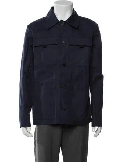 Pre-owned A.p.c. Utility Jacket In Blue