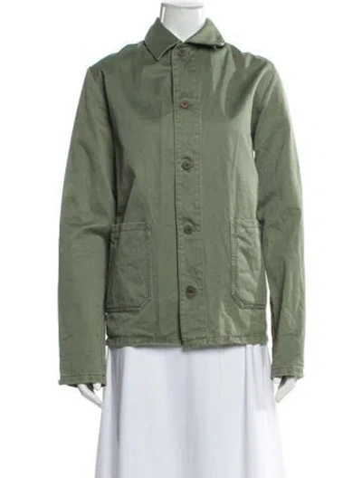 Pre-owned A.p.c. Utility Jacket In Green