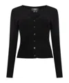 Apc V-neck Organic Cotton Cardigan In Black
