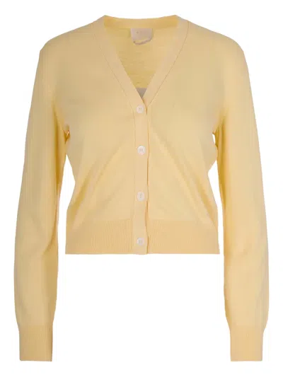A.p.c. A. P.c. Stylish V-neck Sweater Size S In Yellow