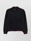 Apc Varsity Style Jacket Striped Trim In Black