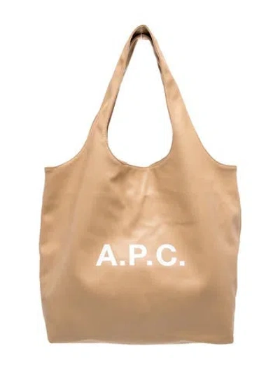 Pre-owned Apc Vegan Leather Tote In Neutral