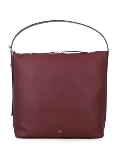 A.p.c. Vera Leather Bag In Orange