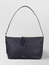 Apc A.p.c. Calfskin Shoulder Bag With Top Handle In Black