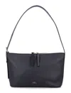 Apc A.p.c. Vera Grained Leather Shoulder Bag In Black