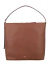 Apc A.p.c. Vera Leather Bag With Adjustable Strap In Brown