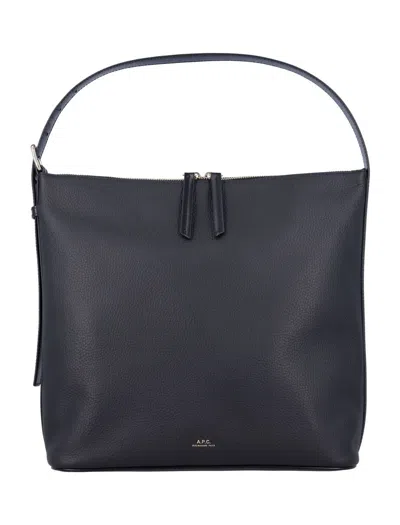 APC A.P.C. VERA LEATHER BAG WITH ADJUSTABLE STRAP