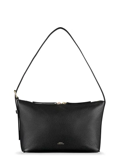 Apc Vera Leather Shoulder Bag In Black