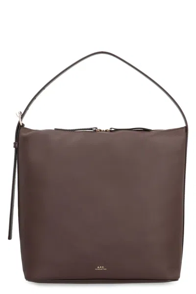 APC VERA LEATHER SHOULDER BAG