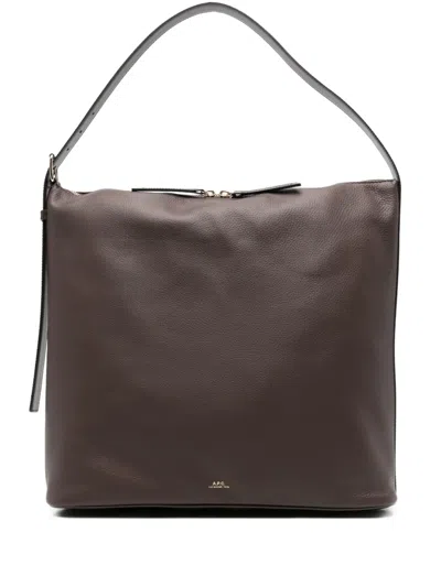 APC VERA LEATHER TOTE BAG
