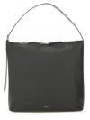 Apc A.p.c. Vera Maxi Smooth Leather Bag In Gray