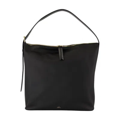 Apc Vera Maxi Shoulder Bag - Leather - Black